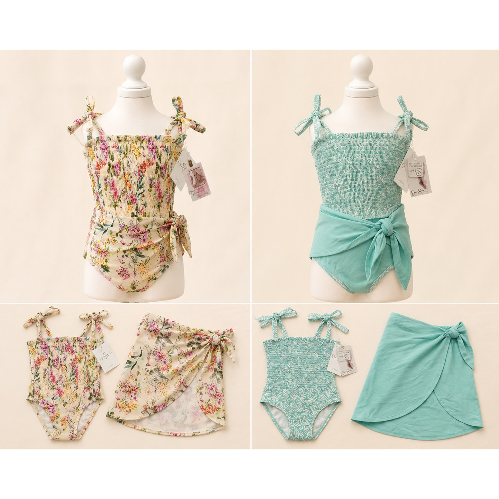 Jessica Simpson Girls Size 6 NWT 2 Swimsuit Cover Up Sets UPF 50 Beach Bundle